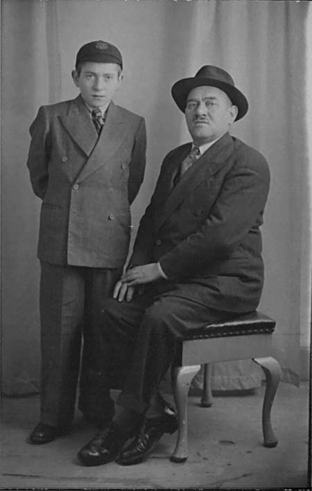 Kalman and Yishai Schwarz, December 2, 1948, two years after they were reunited. 